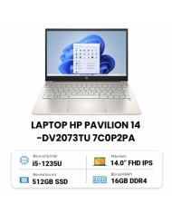 Laptop HP Pavilion 14-dv2073TU 7C0P2PA (Core i5 1235U/ 16GB/ 512GB SSD/ Intel Iris Xe Graphics/ 14.0inch Full HD/ Windows 11 Home/ Gold/ Hợp kim nhôm)