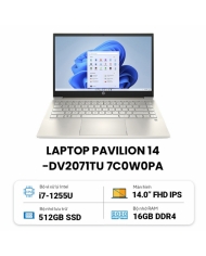 Laptop HP Pavilion 14-dv2071TU 7C0W0PA (Core i7 1255U/ 16GB/ 512GB SSD/ Intel Iris Xe Graphics/ 14.0inch Full HD/ Windows 11 Home/ Gold/ Hợp kim nhôm)