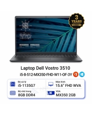 Laptop Dell Vostro 3510 i5-8G-512SSD-MX350-15FHD-W11-OF21-3Y