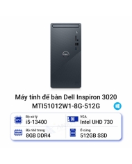 Máy tính để bàn đồng bộ Dell Inspiron 3020 MT (i5 - 13400 | 8GB | 512GB SSD | Wifi_BT| KB_M | Win 11 Home| 1Y WTY) _ MTI51012W1-8G-512G