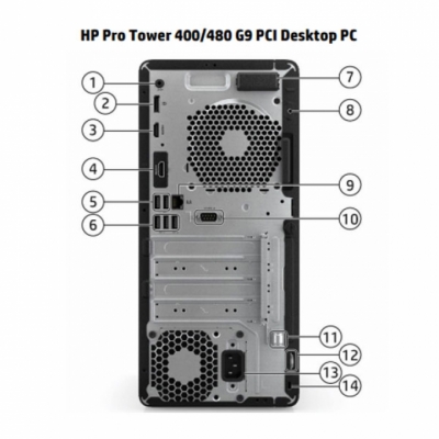 Máy tính để bàn HP Prodesk 400 G9 MT 72L01PA (Core i7-12700/ Ram 8GB/ 256GB SSD/ Wifi/ Bluetooth/ Keyboard/ Mouse/ Windows 11 Home SL/ ĐEN)