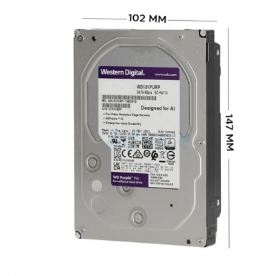 Ổ cứng HDD WD Purple Pro 12TB 3.5 inch, 7200RPM,SATA, 256MB Cache (WD121PURP)