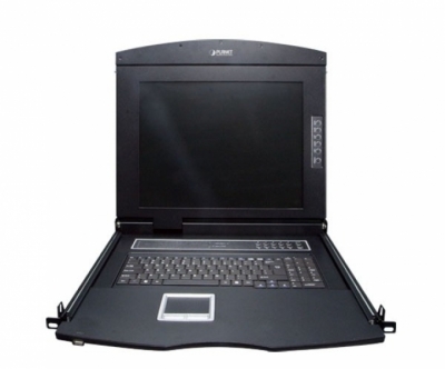 17 inch 8-Port combo VGA LCD IP KVM Switch PLANET IIKVM-210-08M