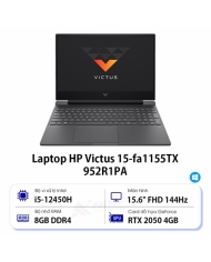 Laptop HP Gaming Victus 15-fa1155TX 952R1PA (Core i5 12450H/ 8GB/ 512GB SSD/ Nvidia GeForce RTX 2050 4GB GDDR6/ 15.6inch Full HD/ Windows 11 Home/ Black)