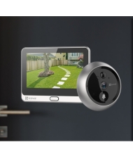 Chuông cửa và màn hình wifi không dây sử dụng pin sạc Ezviz CS-DP2C-A0-6E2WPFBS Màn hình 4.3 inch, pin sạc 4600mAh