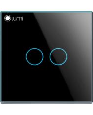Công tắc cảm ứng 2 nút viền nhôm LUMI LM-S2