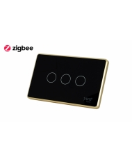 CÔNG TẮC JAVIS 3 GANG CHỮ NHẬT CÓ VIỀN ZIGBEE