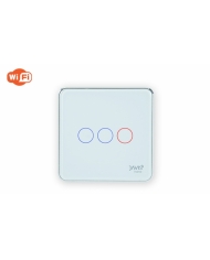 CÔNG TẮC JAVIS 3 GANG VUÔNG VIỀN BẠC