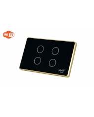 CÔNG TẮC JAVIS 4 GANG CHỮ NHẬT VIỀN VÀNG