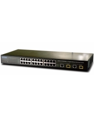 24-Port 10/100Mbps + 2 Gigabit TP / FP Combo Web Smart Switch PLANET FGSW-2620CS
